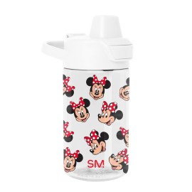 Simple Modern Disney Kids Tritan Plastic Summit Water Bottle | 12 oz BPA-Free Cup with Covered Leak Proof Straw Lid for Girls, Toddlers | Minnie Mouse Fun