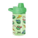 Simple Modern Teenage Mutant Ninja Turtles Kids Tritan Plastic Summit Water Bottle | 12 oz BPA-Free Cup with Covered Leak Proof Straw Lid for Boys, Toddlers | Pizza Time