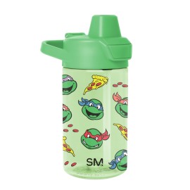 Simple Modern Teenage Mutant Ninja Turtles Kids Tritan Plastic Summit Water Bottle | 12 oz BPA-Free Cup with Covered Leak Proof Straw Lid for Boys, Toddlers | Pizza Time