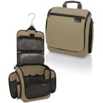 D&D Hanging Travel Toiletry Bag for Men and Women - Cosmetics, Makeup and Toiletries Organizer Kit with 10 Compartments, Quality Zippers, XXL Metal Swivel Hook, Water-Resistant Nylon