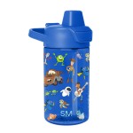 Simple Modern Disney Kids Tritan Plastic Summit Water Bottle | 12 oz BPA-Free Cup with Covered Leak Proof Straw Lid for Boys, Girls, Toddlers | Pixar Mashup on Blue