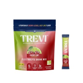 TREVI Sugar Free Electrolytes - Drink Mix Hydration Powder Packets - 8 Count - Cherry Lime