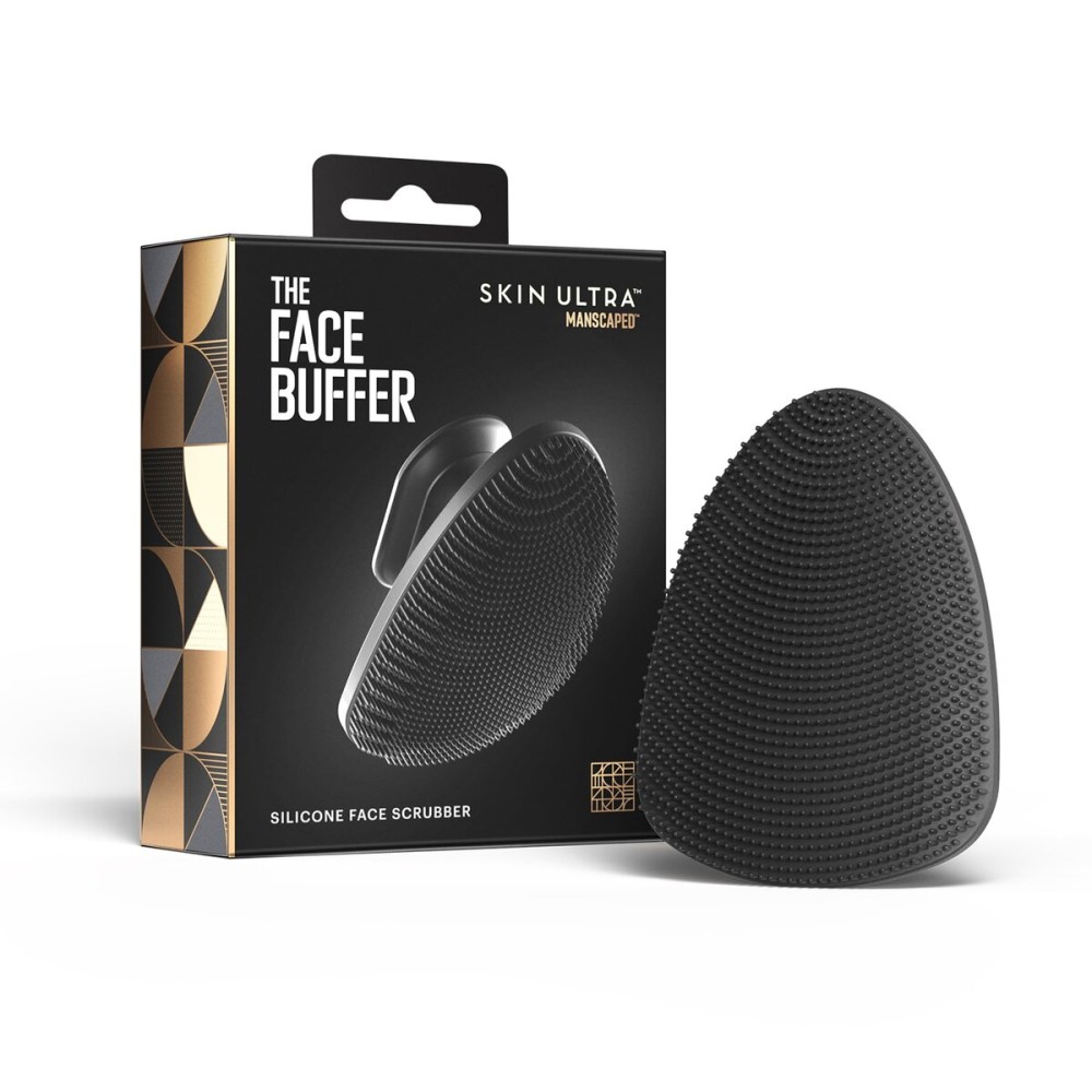 MANSCAPED The Face Buffer - Men\'s Silicone Face Scrubber for Nourishing, Deep Cleaning & Exfoliating Your Skin, No-Slip Suction Cup Handle, Gentle Face Massage, 1-Pack