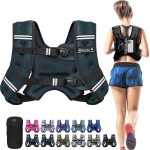 BAGAIL Weighted Vest, 5lb/8lb/10lb/12lb/15lb/20lb/25lb/30lb Weight Vest for Walking & Weight Loss, Reflective Rucking Vest with Phone Pouch for Women & Men, Home Gym & Outdoor Training