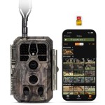 GardePro X50S Cellular Trail Camera 2025 Upgrade, Preloaded SIM Card, Works with Verizon, AT&T & T-Mobile, Shared Data Plan, 100ft No-Glow IR, 0.1s Trigger, Hunting & Game Camera