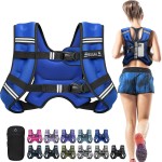 BAGAIL Weighted Vest, 5lb/8lb/10lb/12lb/15lb/20lb/25lb/30lb Weight Vest for Walking & Weight Loss, Reflective Rucking Vest with Phone Pouch for Women & Men, Home Gym & Outdoor Training