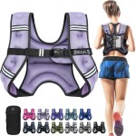 BAGAIL Weighted Vest, 5lb/8lb/10lb/12lb/15lb/20lb/25lb/30lb Weight Vest for Walking & Weight Loss, Reflective Rucking Vest with Phone Pouch for Women & Men, Home Gym & Outdoor Training