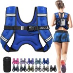 BAGAIL Weighted Vest, 5lb/8lb/10lb/12lb/15lb/20lb/25lb/30lb Weight Vest for Walking & Weight Loss, Reflective Rucking Vest with Phone Pouch for Women & Men, Home Gym & Outdoor Training