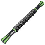 MZDXJ Muscle Roller Stick for Athletes - Deep Tissue Fascia Blaster & Roller Massager for Myofascial Pain Relief - Body-Building Apparatus (Green black-18 inch)