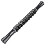 MZDXJ Muscle Roller Stick for Athletes - Deep Tissue Fascia Blaster & Roller Massager for Myofascial Pain Relief - Handheld Physical Therapy & Recovery Tool(Gray black-18 inch)
