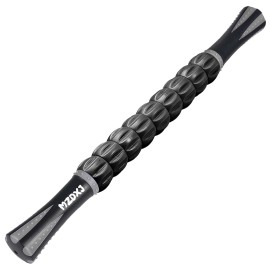 MZDXJ Muscle Roller Stick for Athletes - Deep Tissue Fascia Blaster & Roller Massager for Myofascial Pain Relief - Handheld Physical Therapy & Recovery Tool(Gray black-18 inch)