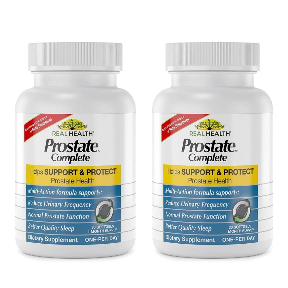 Real Health Prostate Complete - Prostate Health Supplements for Men, Saw Palmetto, One-per-Day Formula - 30 Count (Pack of 2)