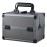 Joligrace Makeup Train Case Makeup Case Organizer Portable Cosmetic Box Storage with 2 Trays Mirror Locking with Keys Make Up Travel Case Nail Kits Traveling Makeup Box Iron Grey