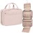 NISHEL Travel Toiletry Bag for women, Portable Hanging Organizer for Family-Sized Shampoo, Conditioner, Brushes Set, Makeup Accessories, Extra Large Size, Pink