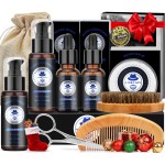 XIKEZAN Boyfriend Birthday Gifts, Beard Grooming Kit with Cologne Beard Shampoo, Oil, Balm, Conditioner, Brush,Comb,Unique Valentines Fathers Christmas Stocking Stuffers Gifts for Men Him Husband