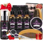 Boyfriend Birthday Gifts,Beard Care Kit Includes 3 Scented Beard Oil,Grapefruit Beard Shampoo & Balm, Brush, Comb,Scissors,Cool Men Stuff Christmas Stocking Stuffers Gifts for Men Him Dad Husband