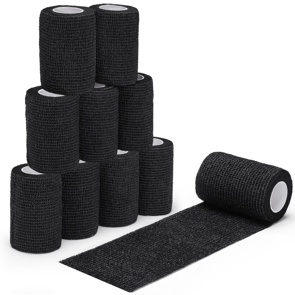 DROK 10 Roll Camo Tape Wrap - Camouflage Self Adhesive Bandage Wrap Climbing Tape for Outdoor Sports, Multicam Tropic, Camping, Bicycle, Range Finder Camera Flashlight, 3 inch x 14.76ft