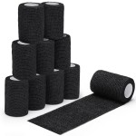 DROK 10 Roll Camo Tape Wrap - Camouflage Self Adhesive Bandage Wrap Climbing Tape for Outdoor Sports, Multicam Tropic, Camping, Bicycle, Range Finder Camera Flashlight, 3 inch x 14.76ft