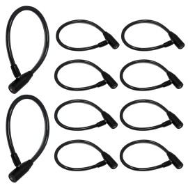 Urban August Child-Proof Refrigerator Lock for Kids & Adults - Lock for French Door Fridge and Cabinet (Regular, Black, 10 Pack Keyed Alike)