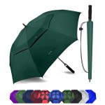 Baraida Golf Umbrella Large 62/68/72 Inch, Extra Large Oversize Double Canopy Vented Windproof Waterproof Umbrella, Automatic Open Golf Umbrella for Men and Women and Family.(72 Inch,Green)