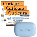 Cuticura Official Deep Cleansing Face and Body Soap - 5.25 oz (Pack of 3)