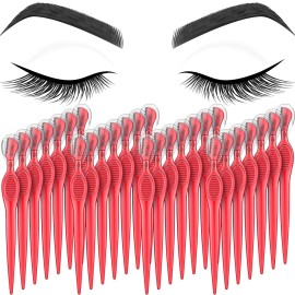 Mudder 28 Pcs Eyebrow Razor Knife Shaver Trimmer Shaver Multipurpose Exfoliating Tool Facial Hair Removal for Women Valentine Gift Giving(Red)
