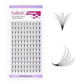 FADLASH Premade Lash Fans Multi Length Hybrid Volume Premade Easy Fans 0.07 Thickness D Curl 10D Multi Length 10-12-14mm Camellia Natural Eyelash Extensions (10D-0.07-D, Camellia 10-12-14mm)