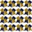 16PCS 8 Large Cheer Hair Bows Ponytail Holder Elastic Band Handmade for Cheerleading Teen Girls College Sports (Navy/Gold, 1 Count (Pack of 16))