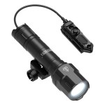 Feyachi Rifle Light 1200LM 22500Candela WL25 Tactical AR Flashlight LED Outdoor Light with Pressure Switch & Picatinny Rail Mount, 3 Modes - High/Low/Strobe (Mlok-Black)
