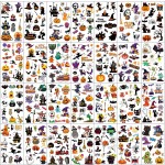 380+ PCS Halloween Temporary Tattoos for Kids, 30 Sheets Creative Design Halloween Tattoos for kids Halloween Party Decorations, Pumpkin Tattoo Stickers Halloween Gifts for kids for Halloween Makeup