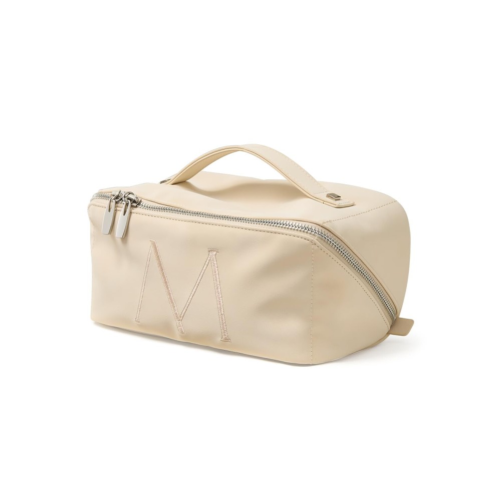 EACHY Personalized Makeup Bag, Travel Cosmetic Bags for Women with Zipper & Handle, Christmas or Birthday Gift for Mom, Wife and Friends