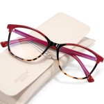 Madison Avenue Square Vintage TR90 Blue Light Blocking Reading Glasses for Women with Case, Anti Glare/Eyestrain Computer Readers Red Tortoiseshell +1.5
