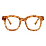 Madison Avenue Oversized Blue Light Blocking Glasses for Women Fashion Blue Light Blockers Anti Eyestrain & UV Protection Computer Eyeglasses (Orange Demi)