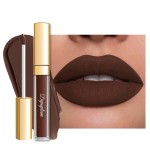 Depuplum Dark Brown Lipstick Matte for Women Color Stay Long Lasting Lipstick Smudgeproof Liquid Lipsticks Cruelty Free Lip Color, DM15 Chocolate