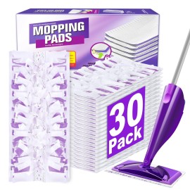 UMAYCOOL Disposable Mop Pads Refills for Swiffer WetJet Spray Mop - Wet Jet Refill Pads for All Purpose Multi Surface Hardwood Floor Cleaning - Thickened and Super Absorbent - 30 Count