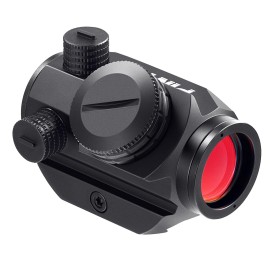 PINTY Red Dot Sight,2 MOA Reflex Sight with Smiley Face Reticle,10 Brightness Levels for Picatinny Rails, Compact Tactical Red Dot Optics for Airsoft Guns Hunting Rifles Pistols, Black