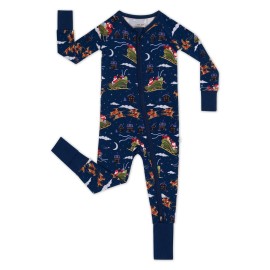 Little Sleepies Christmas Pajamas for Baby Boys & Girls, Viscose from Bamboo Newborn Pajamas, Family Matching Christmas PJs, Santa\'s Sleigh, Newborn