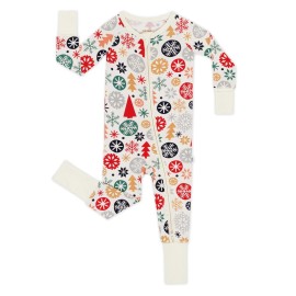 Little Sleepies Christmas Pajamas for Baby Boys & Girls, Viscose from Bamboo Newborn Pajamas, Family Matching Christmas PJs, Modern & Merry, Preemie