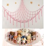 Stuffed Animal Storage Hammock or Net Corner - Large Toy Hammock Net for Stuffed Animals Room Decor - Cute Stuff Animal Organizer Plush Holder - Kids Baby Nursery Essentials Wall Bedroom Home Decor