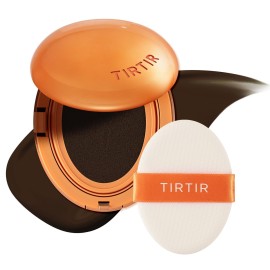 TIRTIR Mask Fit Ai Filter Cushion Foundation | AI-Like Semi-Matte Finish - Up to 72-Hour Medium to Full Coverage Korean BB Cushion Make up Beauty, 55N Espresso, 0.63 Fl Oz