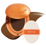 [*Mini Size*] TIRTIR Mask Fit Ai Filter Cushion Foundation | AI-Like Semi-Matte Finish - Up to 72-Hour Medium to Full Coverage Korean BB Cushion Make up Beauty, 45W Chestnut, 0.15 Fl Oz