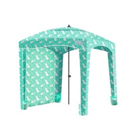Qipi Update Beach Cabana - Easy to Set Up Canopy, Waterproof, Portable 6\' x Shelter, Included Side Wall, Shade with UPF 50+ UV Protection, Ultimate Sun Umbrella for Kids, Family Pineapple Jungle-a