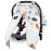 Metplus 2 in 1 Baby Car Seat Cover, Car Seat Canopy for Babies, Mom Multiuse Nursing Cover, Minky Baby Carrier Covers, Newborn Boy Girl, Peekaboo Opening