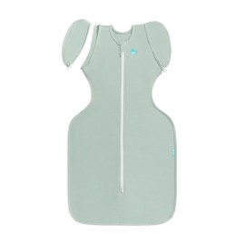 Love to Dream Swaddle Up Transition Bag - Arms Up Position - Light and Ultra Breathable Cotton - Twin Zip - Zip Off Wings - Spring, Summer - Sleep Bag - 0.2TOG - Olive, Medium (6-8.5kg)