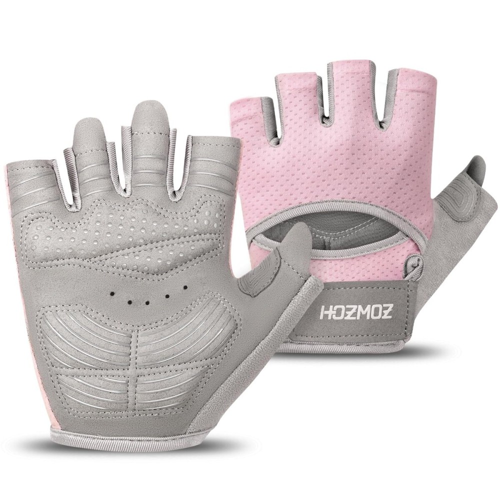 HOZMOZ Ventilated Weight Lifting Gloves, Thick Padded Workout Gym Gloves with Full Palm Protection & Grip & Shock Absorption for Women & Men\'s Fitness Exercise Training