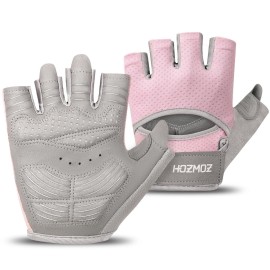 HOZMOZ Ventilated Weight Lifting Gloves, Thick Padded Workout Gym Gloves with Full Palm Protection & Grip & Shock Absorption for Women & Men\'s Fitness Exercise Training