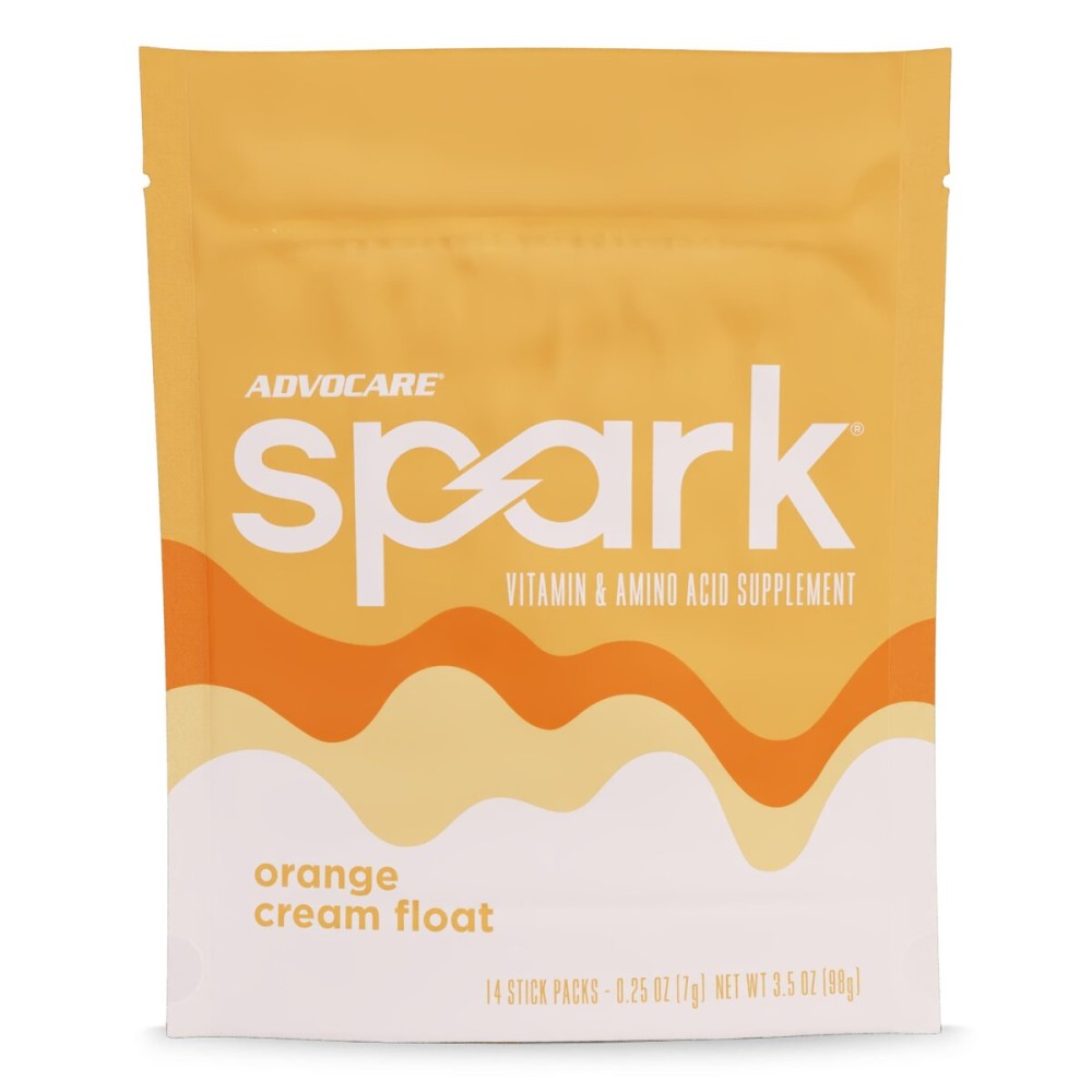AdvoCare Spark - Energy Drink Mix - Vitamin & Amino Acid Supplement - Supports Energy & Focus - Portable Immune Support - Sugar-Free - - Orange Cream Float, 14 Stick Packs (3.5 oz)