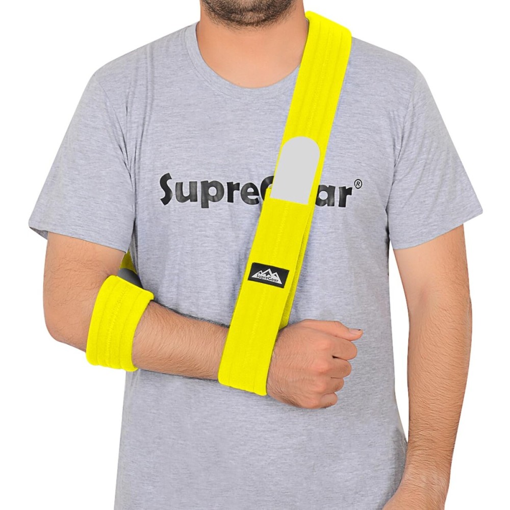 supregear Arm Sling, Adjustable Arm Support Strap, Lightweight Shoulder Immobilizer for Injured Elbow, Broken Collarbone, Torn Rotator Cuff, Dislocation or AC Separation, Left Right, Men Women