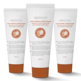 Purdoux CPAP Cleaning Soap for Hose and Mask (3 Bottle 250mL/8.04 oz pack) (Sandalwood)