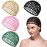 Geyoga 4 Pieces Mesh Crochet Hair Net Rayon Knit Snood Hat Thick Short Women Hairnet Snoods Cover Ornament for Sleeping(Black, Green, Pink, Beige)